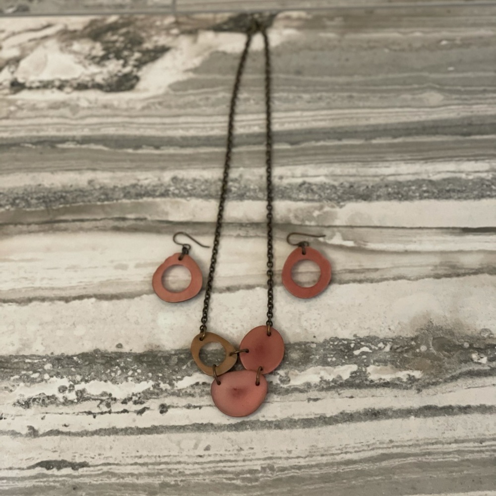 Etsy Tagua Nut necklace & earrings OOAK - Picture 2 of 6